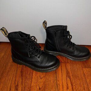 Dr. Martens Junior 1460 Softy T Leather Lace Up Boots Black Size Juniors 3